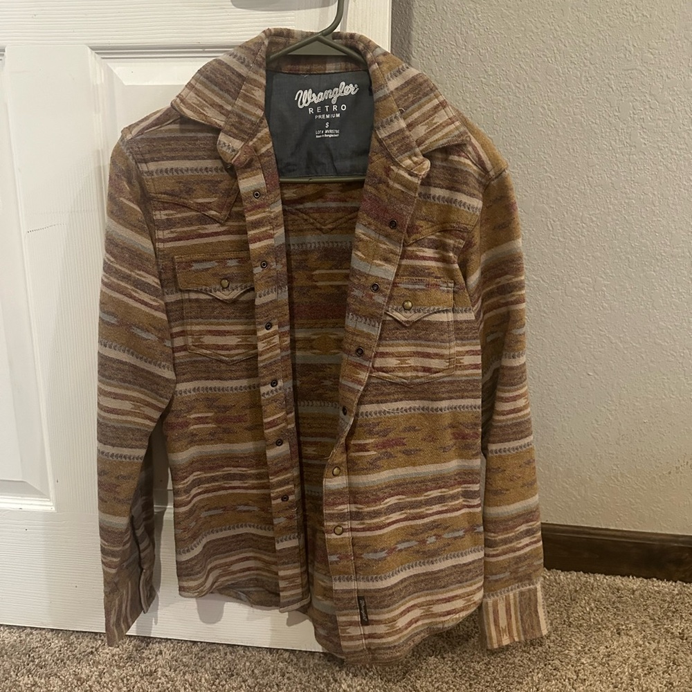 Wrangler Men's Multicolor Striped Shirt Jacket